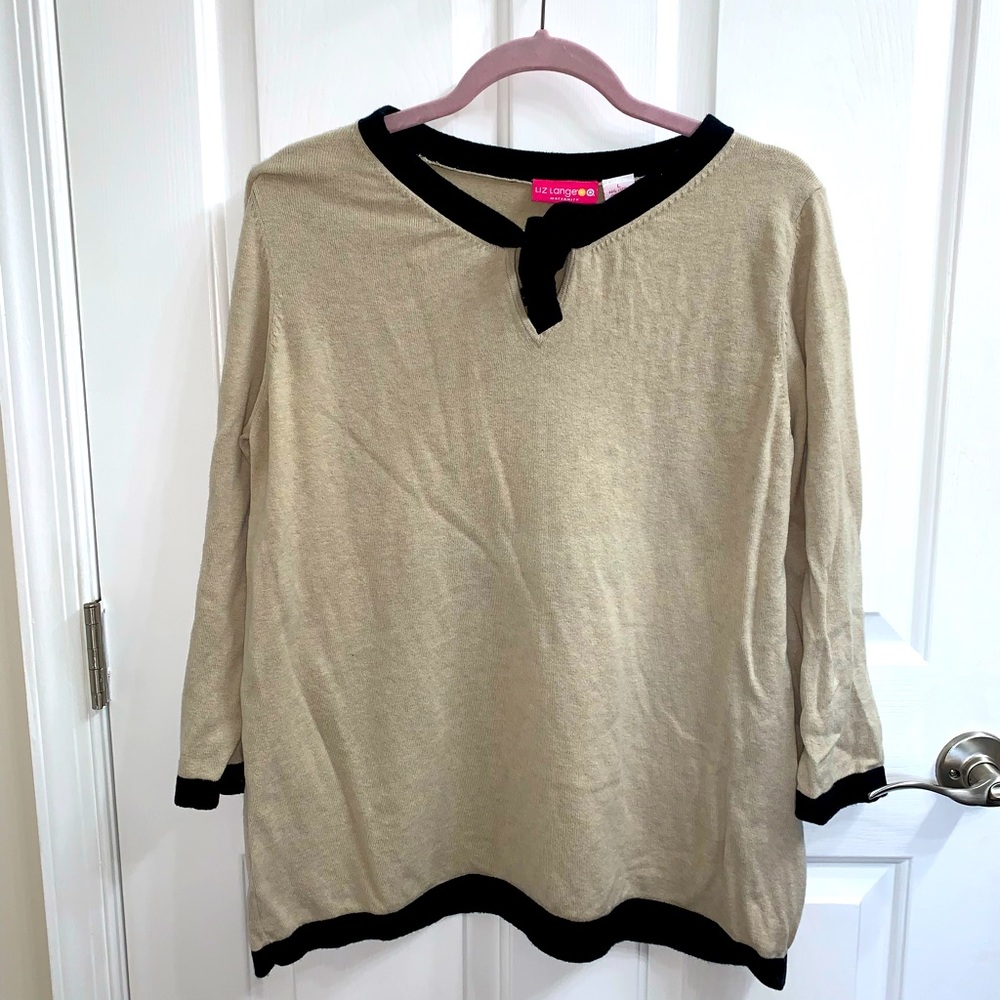 Liz Lange Cashmere Blend Maternity Sweater L
